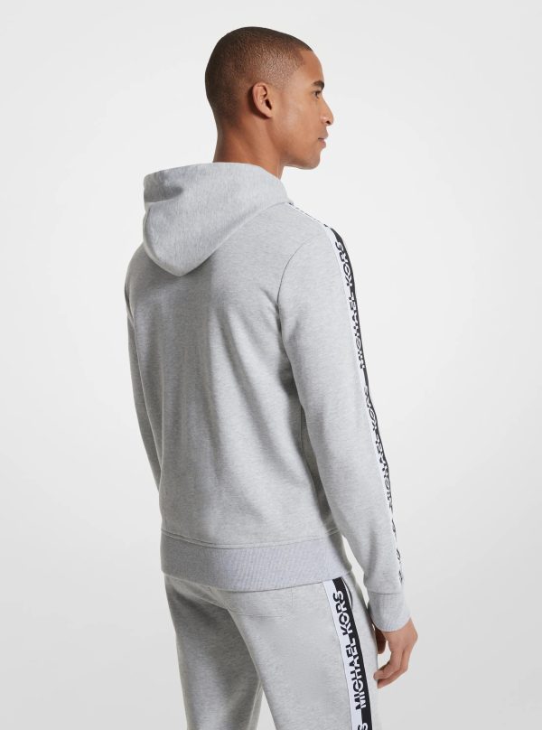 Michael Kors Outlet Logo Tape Cotton Blend Zip-Up Hoodie - Preorder