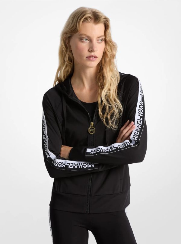 Michael Kors Outlet Logo Tape Zip-Up Hoodie - Preorder
