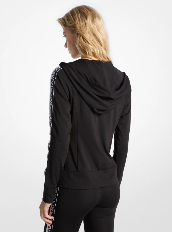 Michael Kors Outlet Logo Tape Zip-Up Hoodie - Preorder