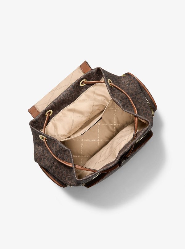 Michael Kors Outlet Merritt Small Signature Logo Cargo Backpack - Preorder