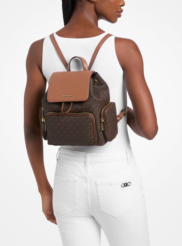 Michael Kors Outlet Merritt Small Signature Logo Cargo Backpack - Preorder