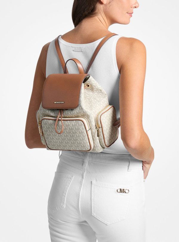 Michael Kors Outlet Merritt Small Signature Logo Cargo Backpack - Preorder