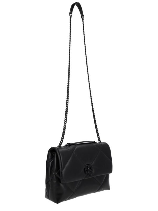 TORY BURCH Neutrals Kira Quilted Diamond Leather Shoulder Bag - Preorder
