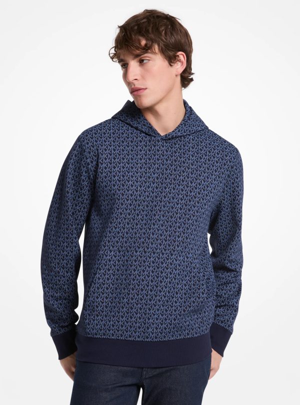 Michael Kors Outlet Signature Logo Cotton Blend Hoodie - Preorder