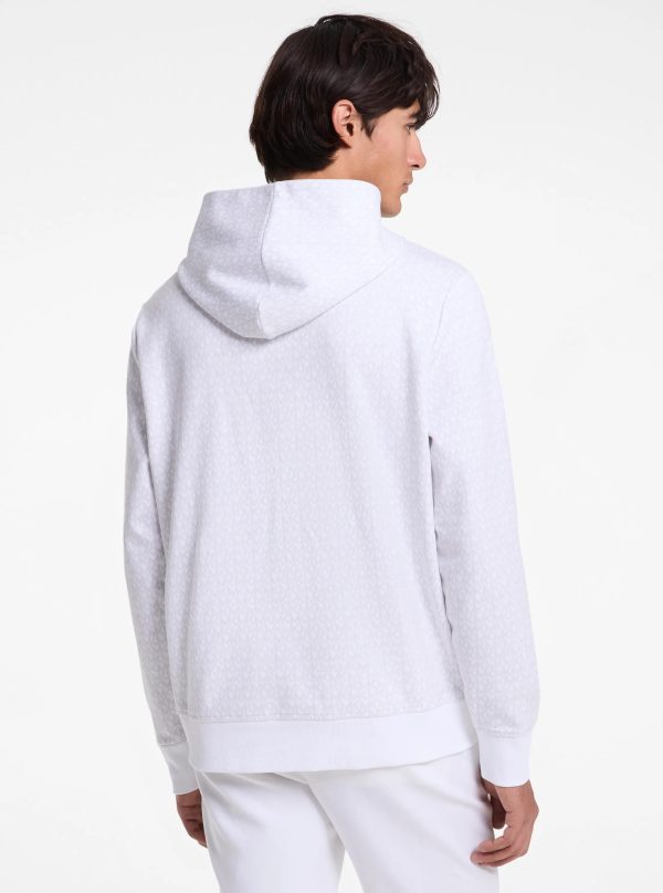 Michael Kors Outlet Signature Logo Cotton Blend Hoodie - Preorder