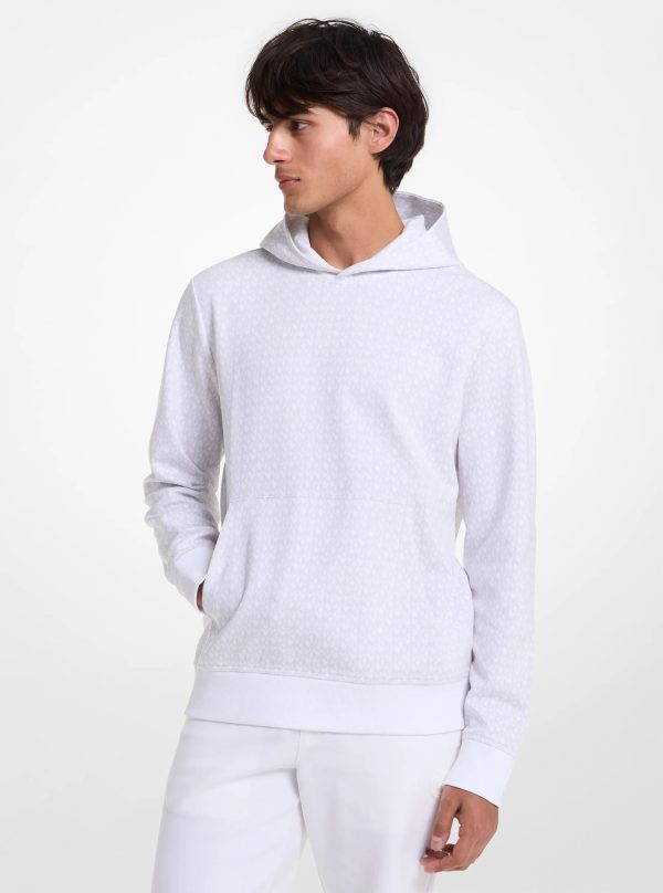 Michael Kors Outlet Signature Logo Cotton Blend Hoodie - Preorder