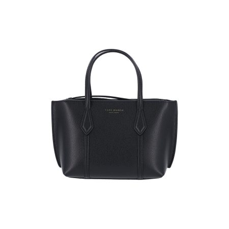 TORY BURCH Structured Black Handbag with Detachable Shoulder Strap - Preorder