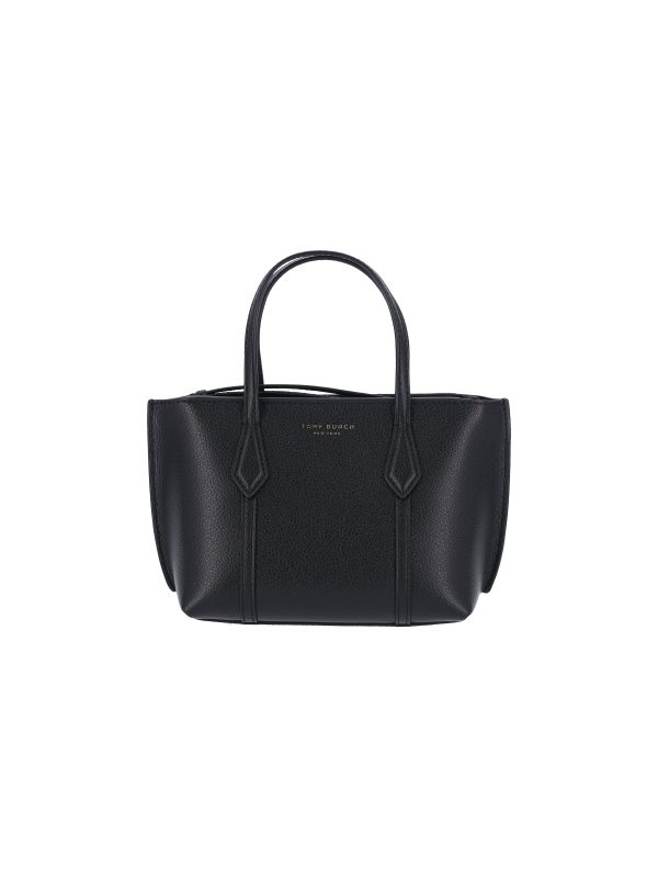 TORY BURCH Structured Black Handbag with Detachable Shoulder Strap - Preorder
