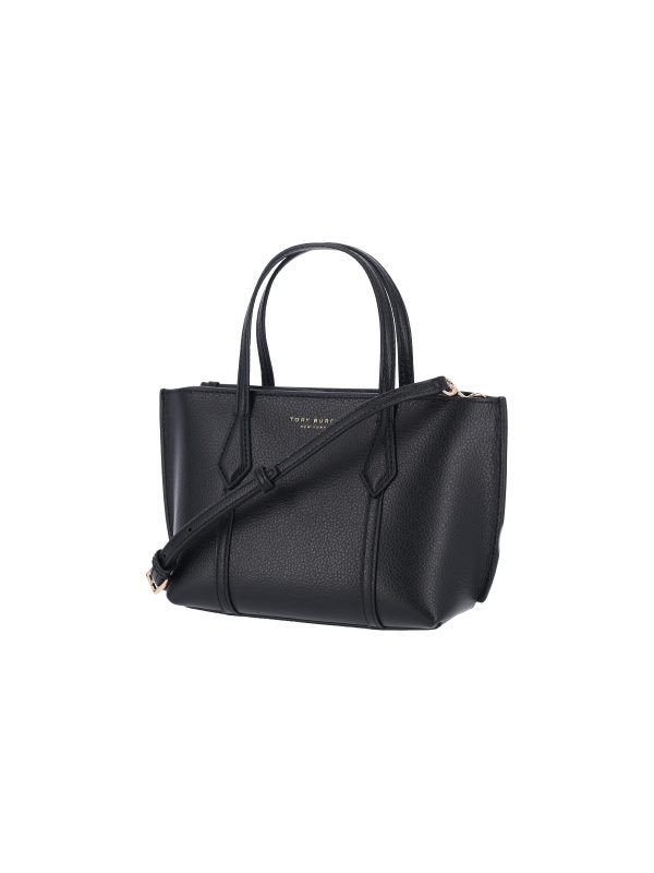 TORY BURCH Structured Black Handbag with Detachable Shoulder Strap - Preorder