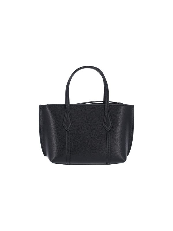 TORY BURCH Structured Black Handbag with Detachable Shoulder Strap - Preorder