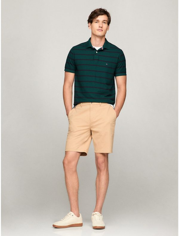 Tommy Hilfiger Men's Regular Fit Stripe Wicking Polo - Preorder