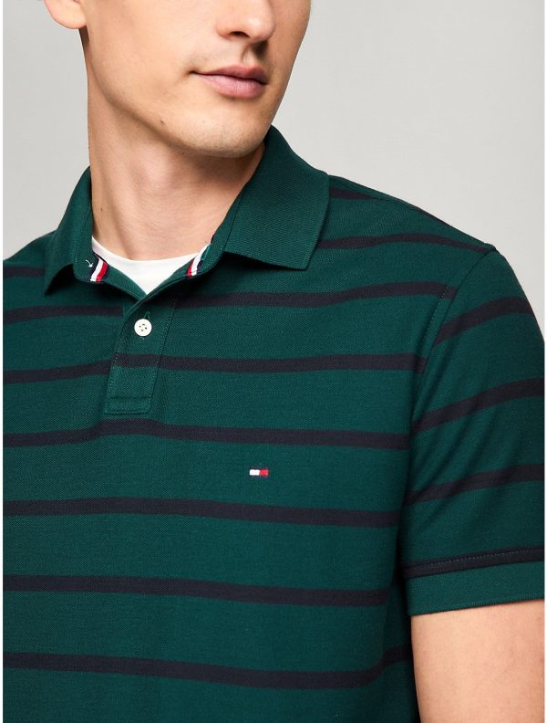 Tommy Hilfiger Men's Regular Fit Stripe Wicking Polo - Preorder