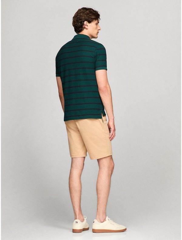 Tommy Hilfiger Men's Regular Fit Stripe Wicking Polo - Preorder