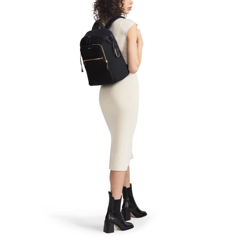 TUMI Voyageur Halsey Backpack black nylon style 146567