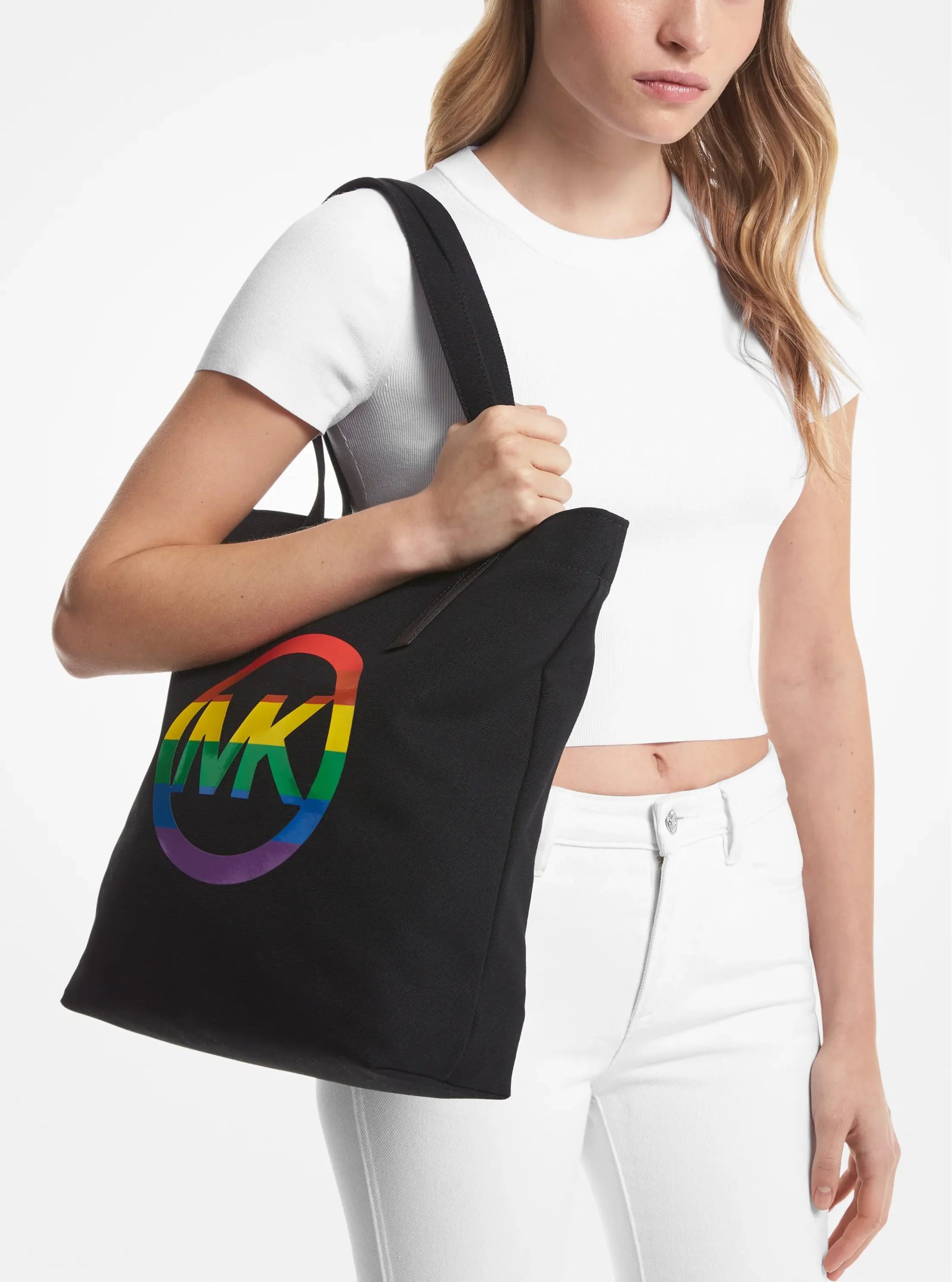 Michael Kors PRIDE Rainbow Logo Cotton Tote Bag - Preorder
