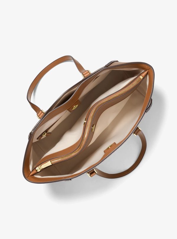 Michael Kors Taryn Large Signature Logo and Leather Tote Bag - Preorder