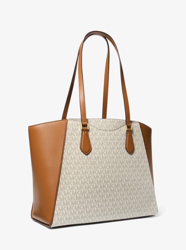 Michael Kors Taryn Large Signature Logo and Leather Tote Bag - Preorder