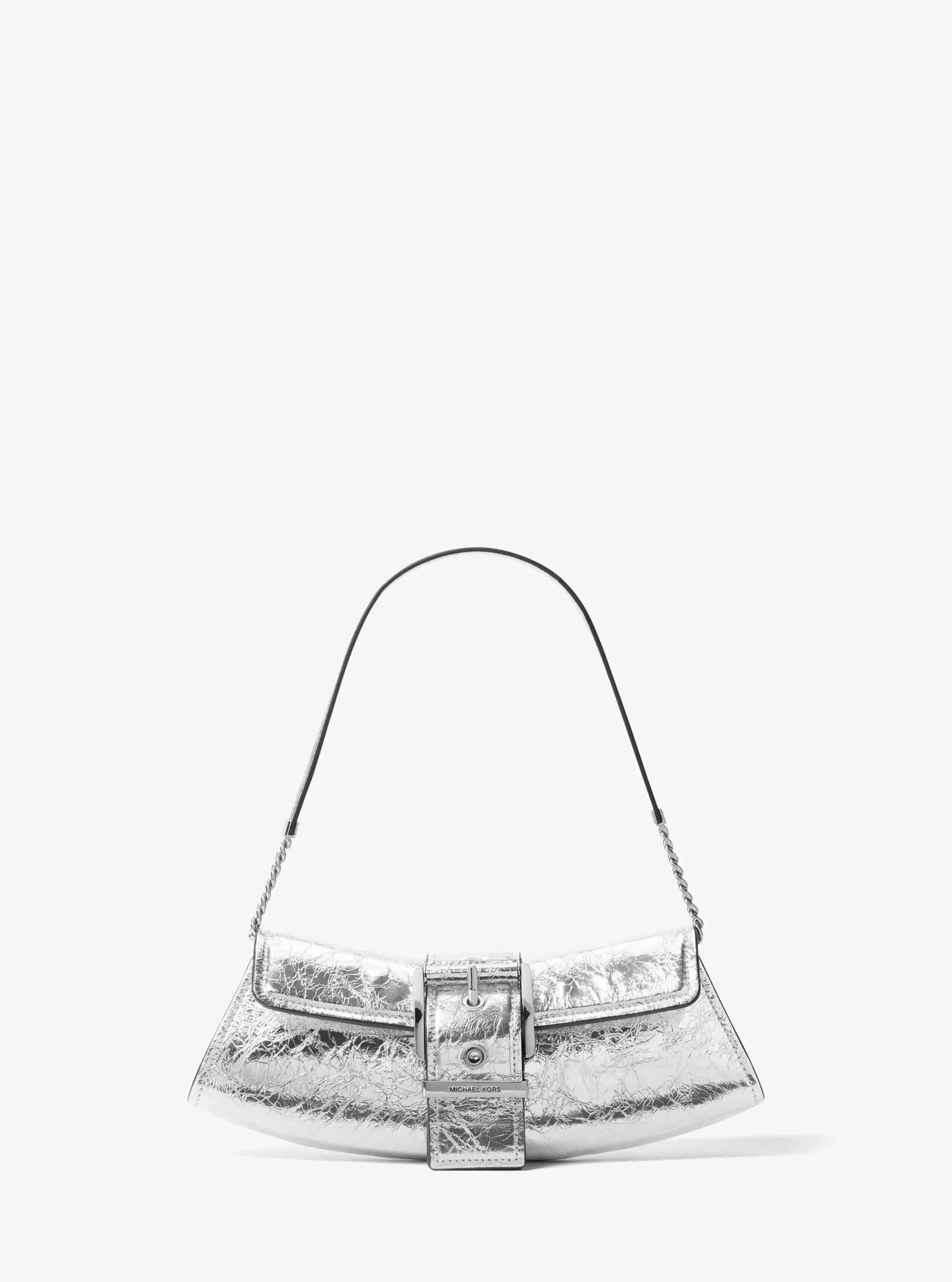 Michael Kors Colby Small Crackled Metallic Leather Convertible Clutch - Preorder