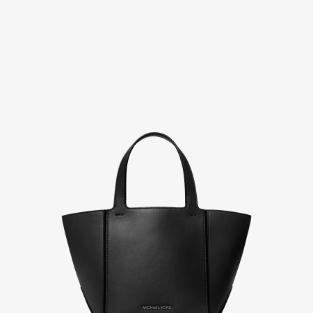 Michael Kors Jordi Small Leather Tote Bag - Preorder — Black