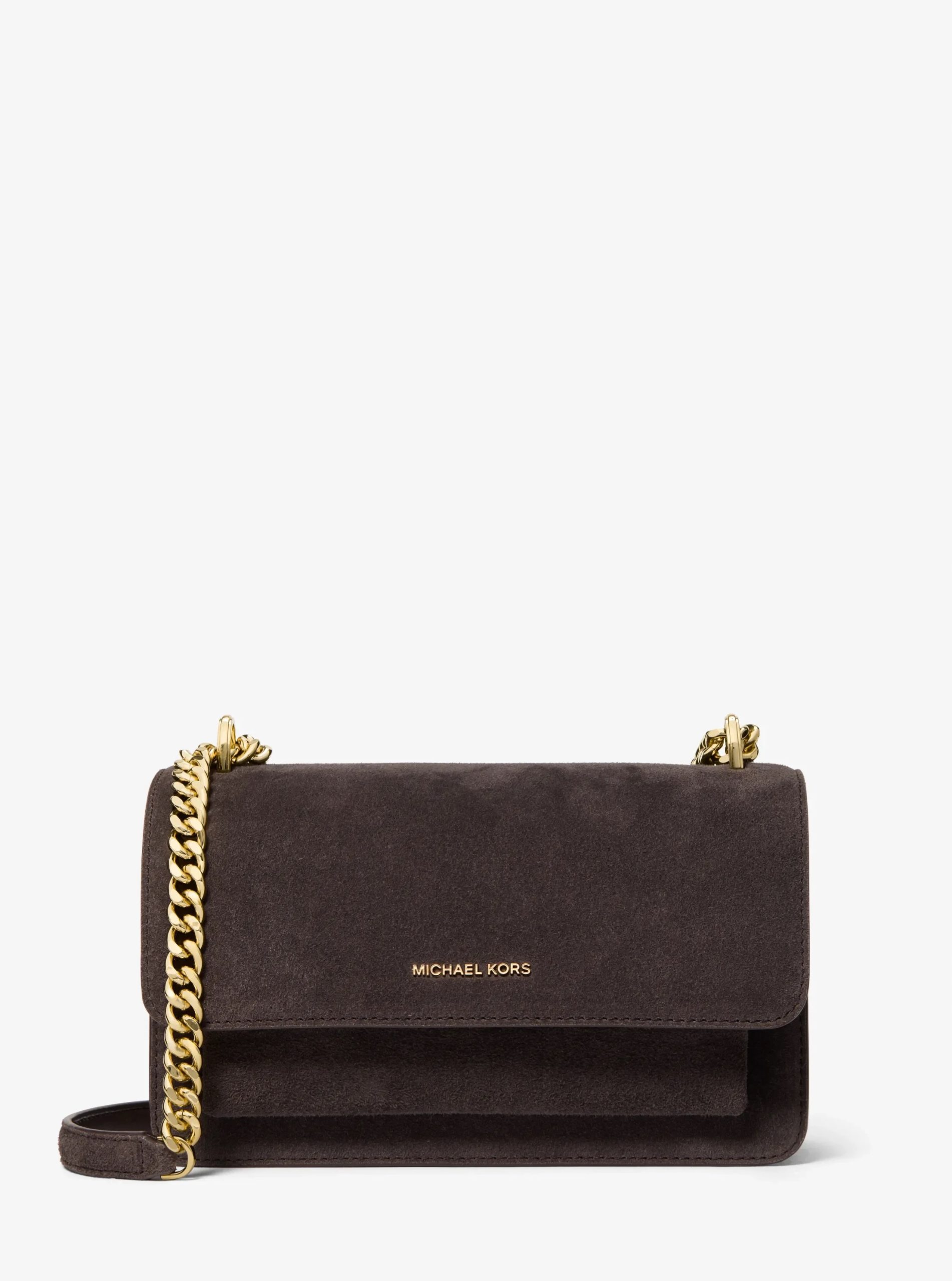 Michael Kors Claire Large Suede Shoulder Bag - Preorder
