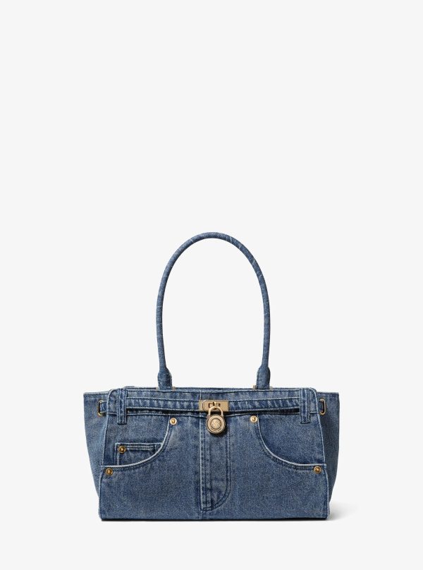 Michael Kors Hamilton Small Washed Denim Satchel - Preorder
