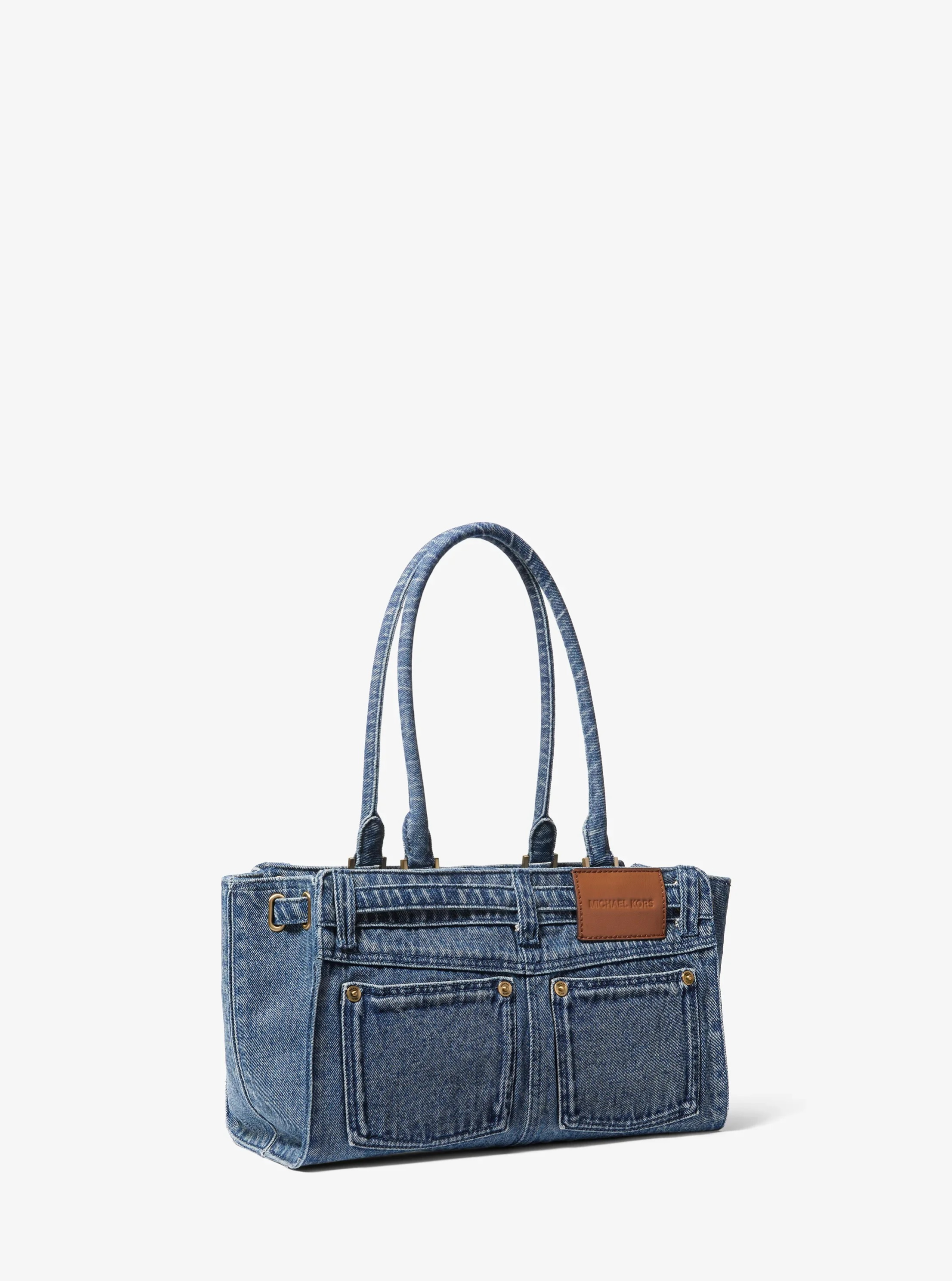 Michael Kors Hamilton Small Washed Denim Satchel - Preorder