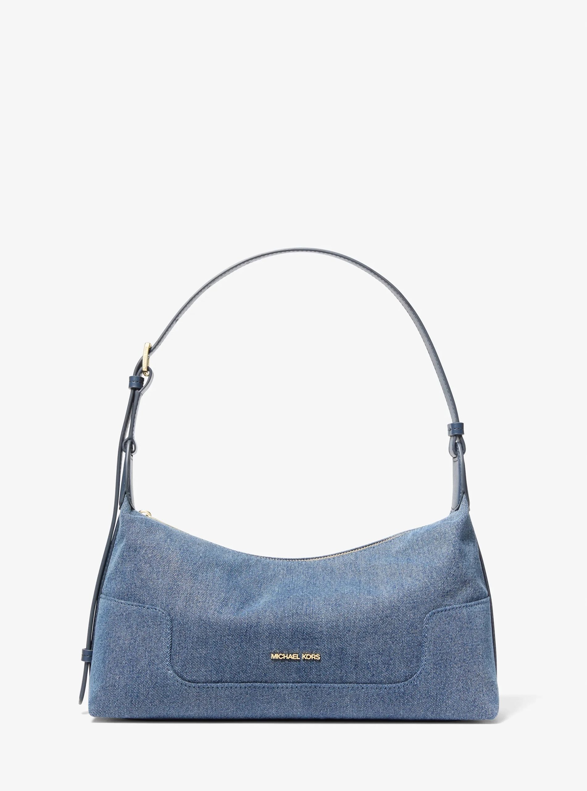 Michael Kors Teddi Medium Washed Denim Slouchy Shoulder Bag - Preorder