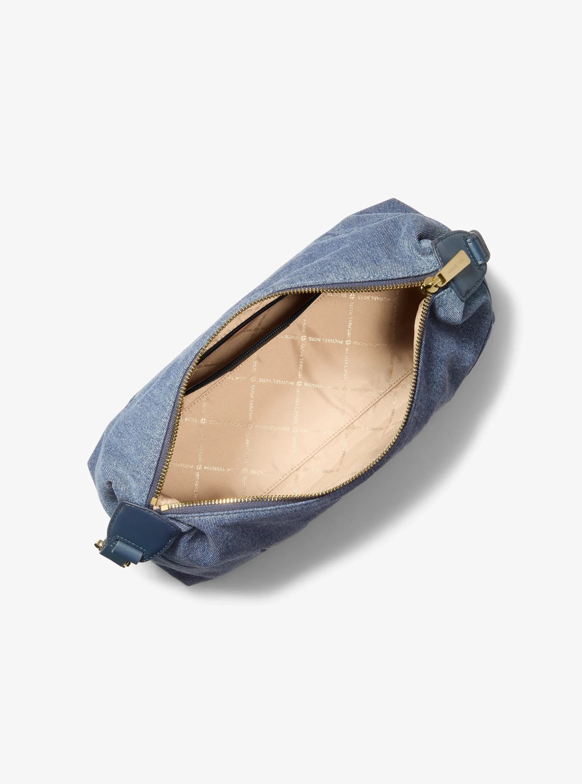Michael Kors Teddi Medium Washed Denim Slouchy Shoulder Bag - Preorder
