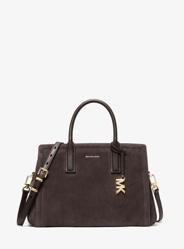 Michael Kors Laila Medium Suede Satchel - Preorder