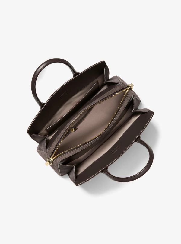 Michael Kors Laila Medium Suede Satchel - Preorder
