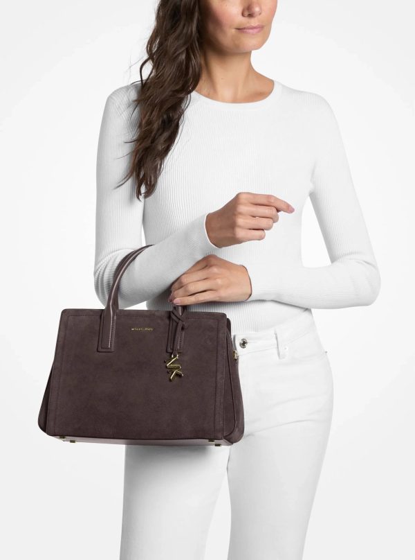 Michael Kors Laila Medium Suede Satchel - Preorder