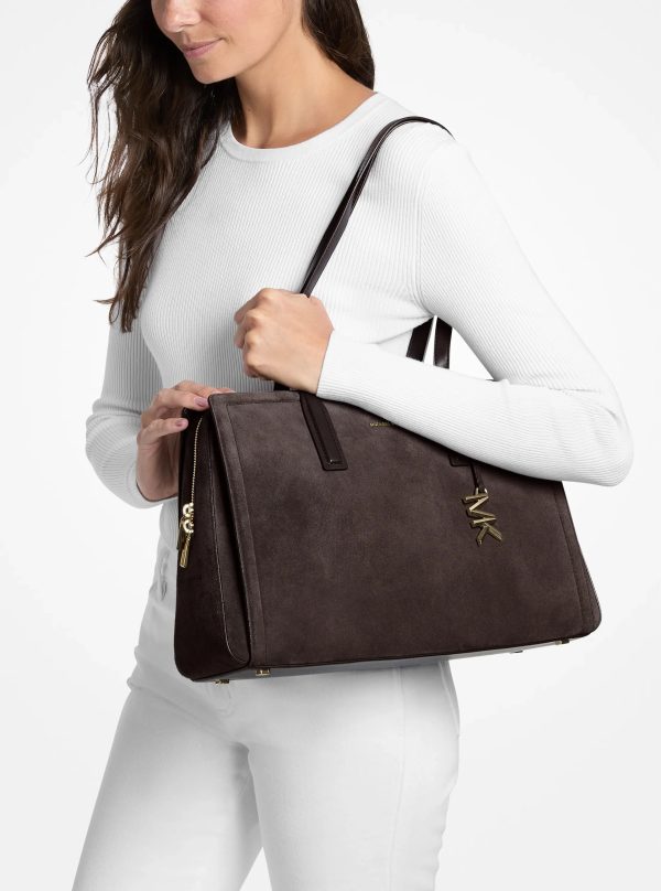 Michael Kors Laila Medium Suede Tote Bag - Preorder