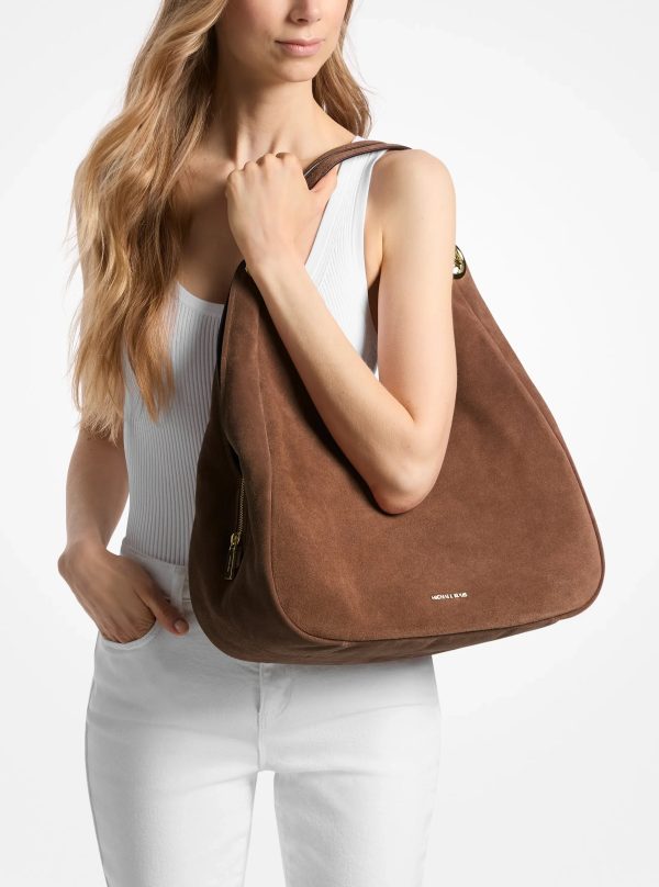 Michael Kors Ellie Large Suede Shoulder Bag - Preorder