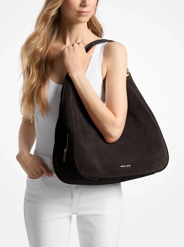 Michael Kors Ellie Large Suede Shoulder Bag - Preorder