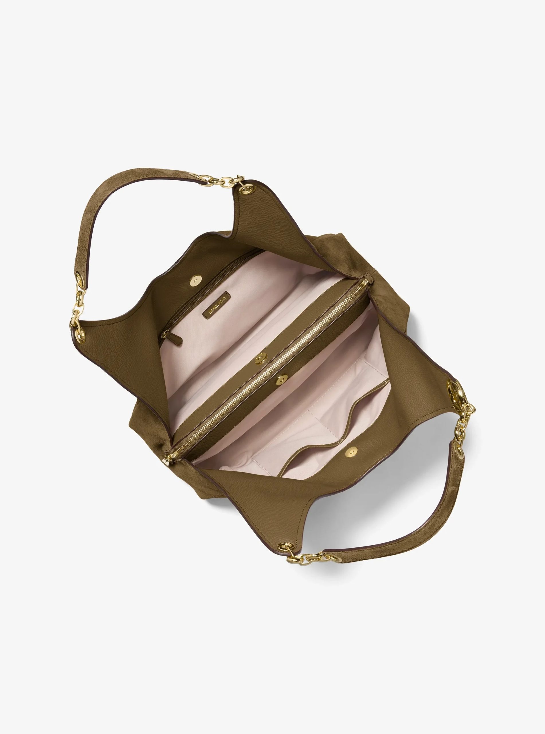 Michael Kors Ellie Large Suede Shoulder Bag - Preorder
