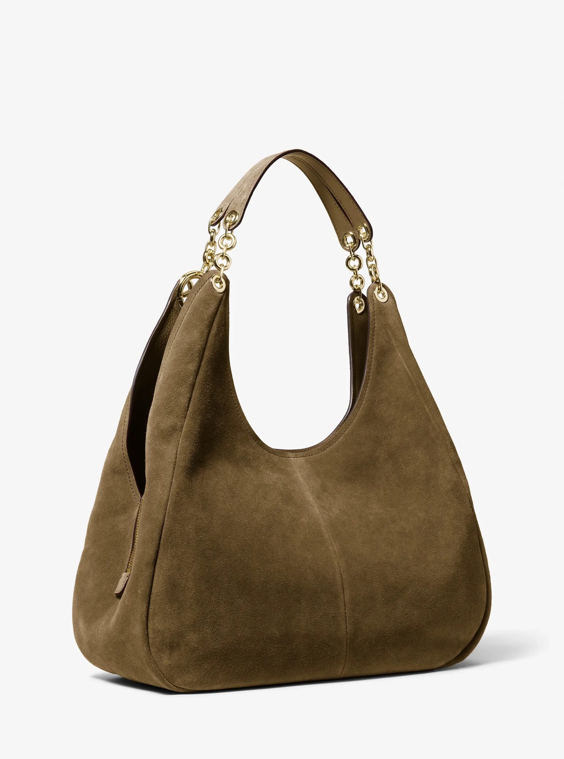 Michael Kors Ellie Large Suede Shoulder Bag - Preorder