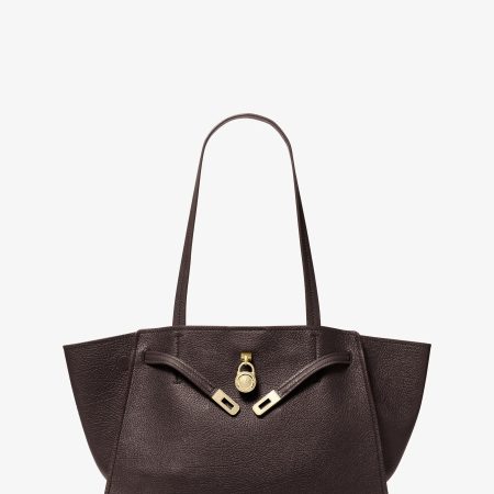 Michael Kors Hamilton Large Leather Tote Bag - Preorder — Chocolate