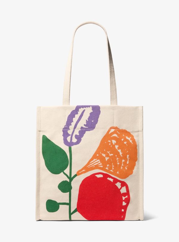 Michael Kors Watch Hunger Stop Large Printed Cotton Canvas Tote Bag - Preorder