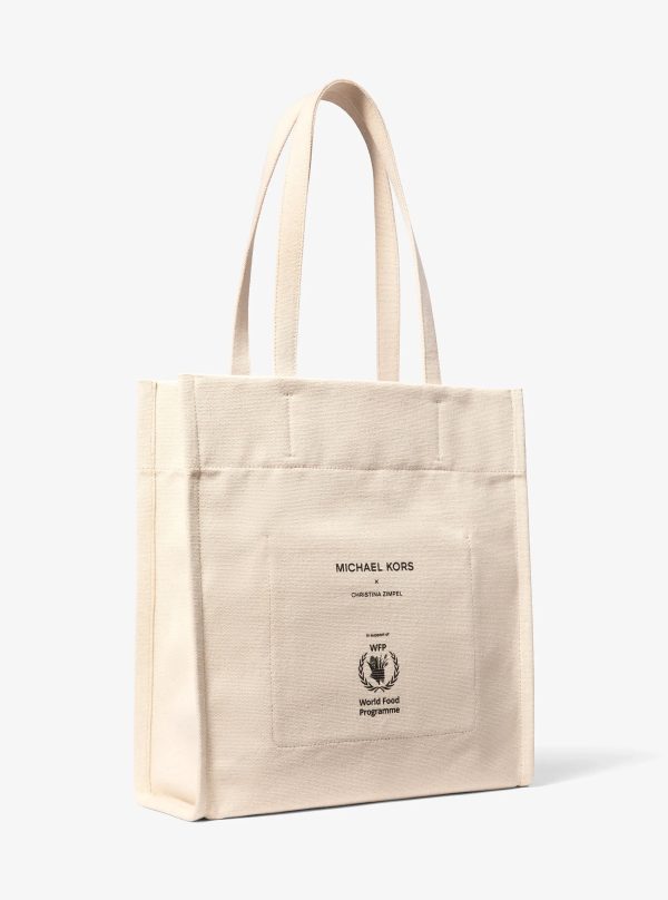 Michael Kors Watch Hunger Stop Large Printed Cotton Canvas Tote Bag - Preorder