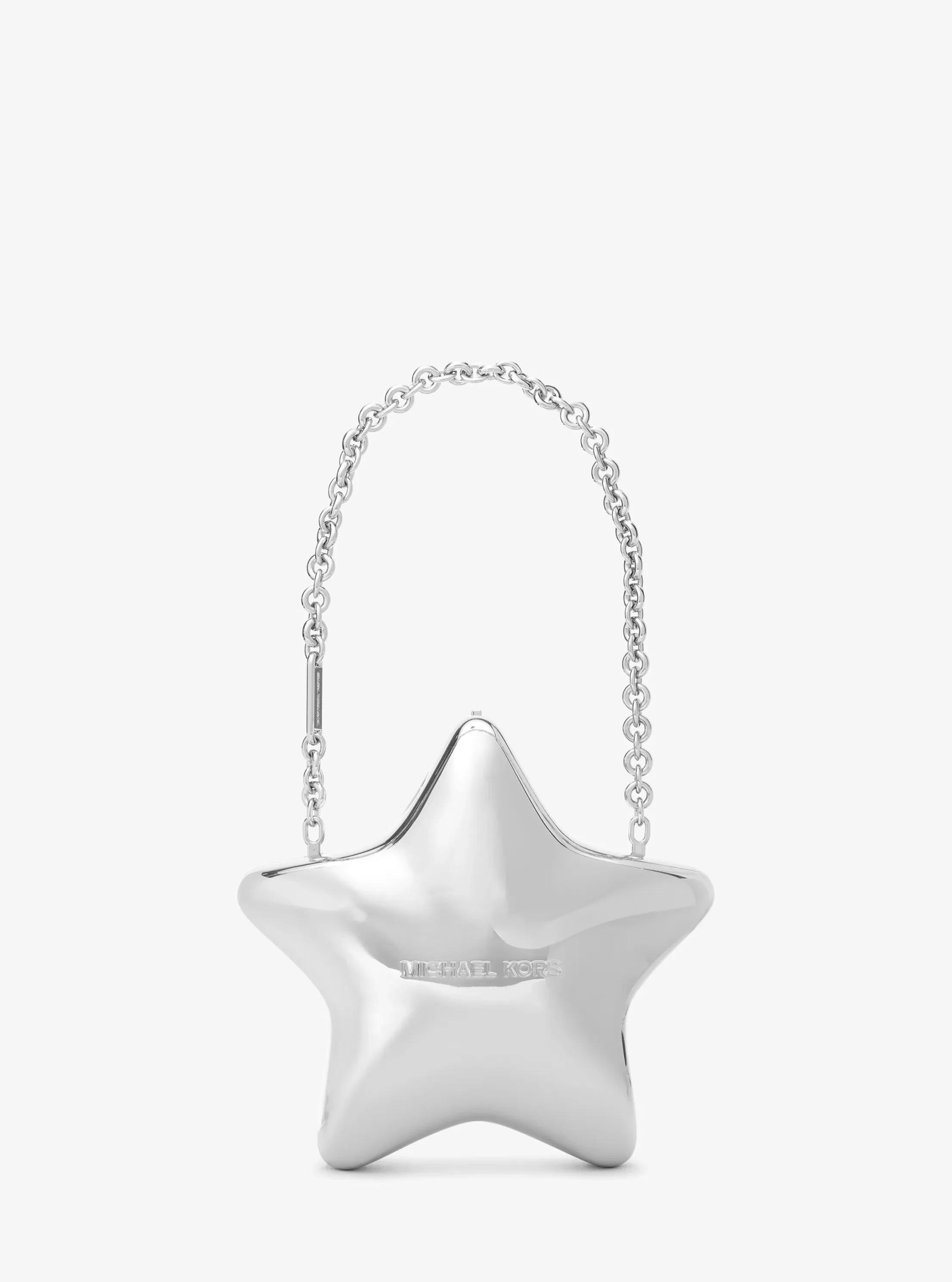 Michael Kors Darla Small Silver-Tone Star Convertible Clutch - Preorder