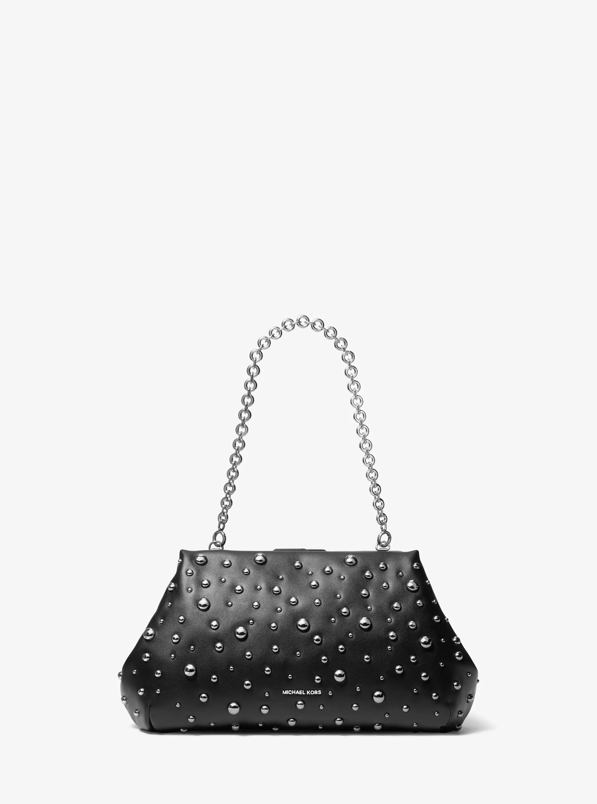 Michael Kors Goldie Large Studded Leather Clutch - Preorder