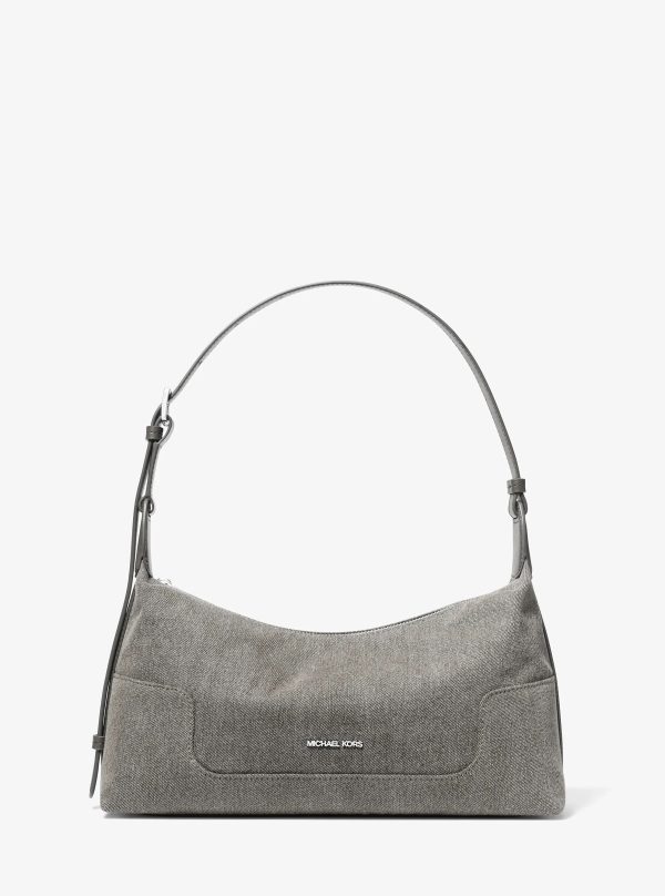 Michael Kors Teddi Medium Washed Denim Shoulder Bag - Preorder