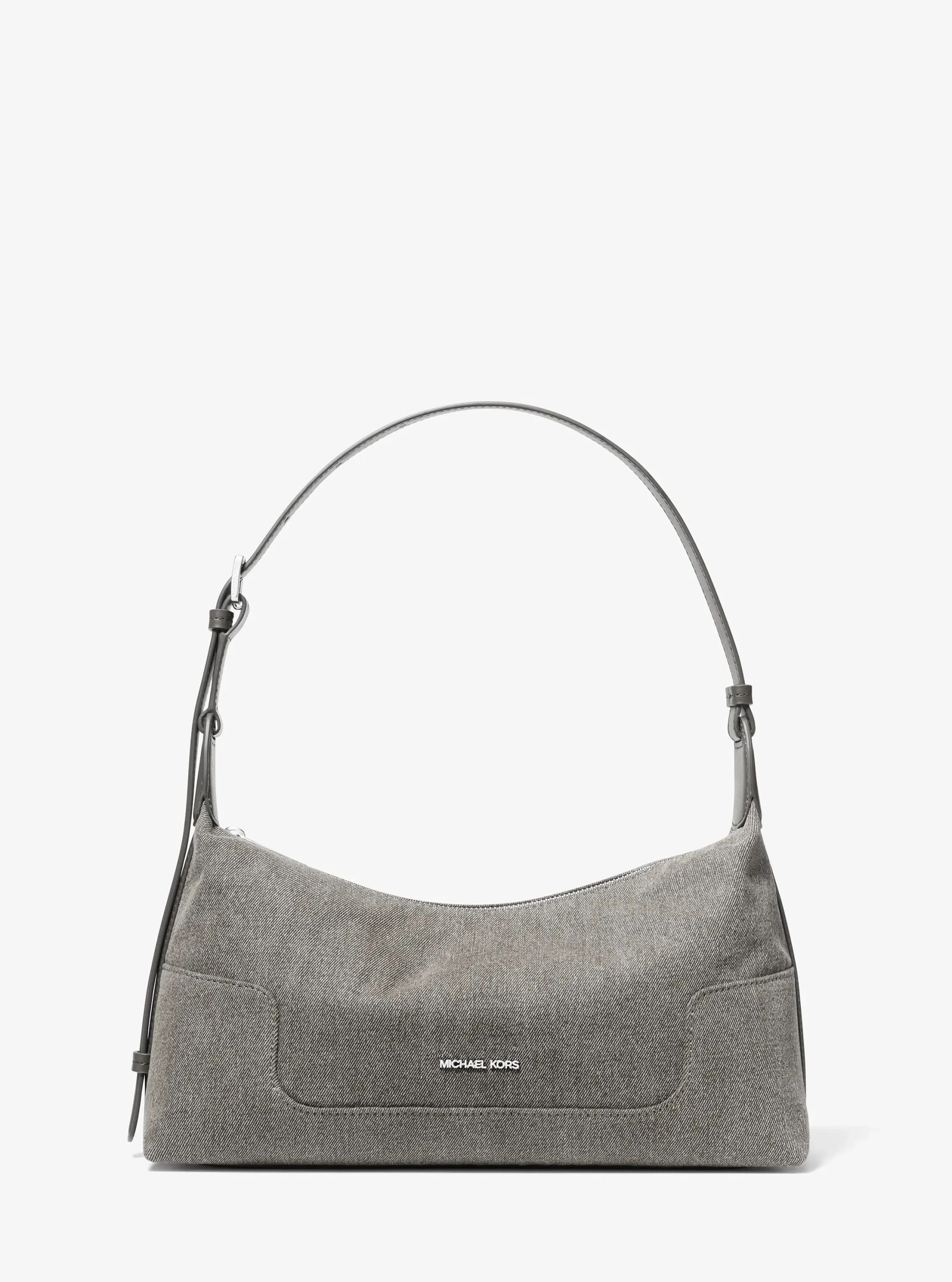 Michael Kors Teddi Medium Washed Denim Shoulder Bag - Preorder