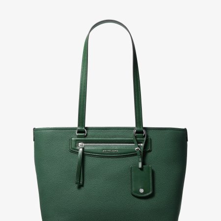 Michael Kors Jet Set Travel Medium Pebbled Leather Tote Bag - Preorder — Moss