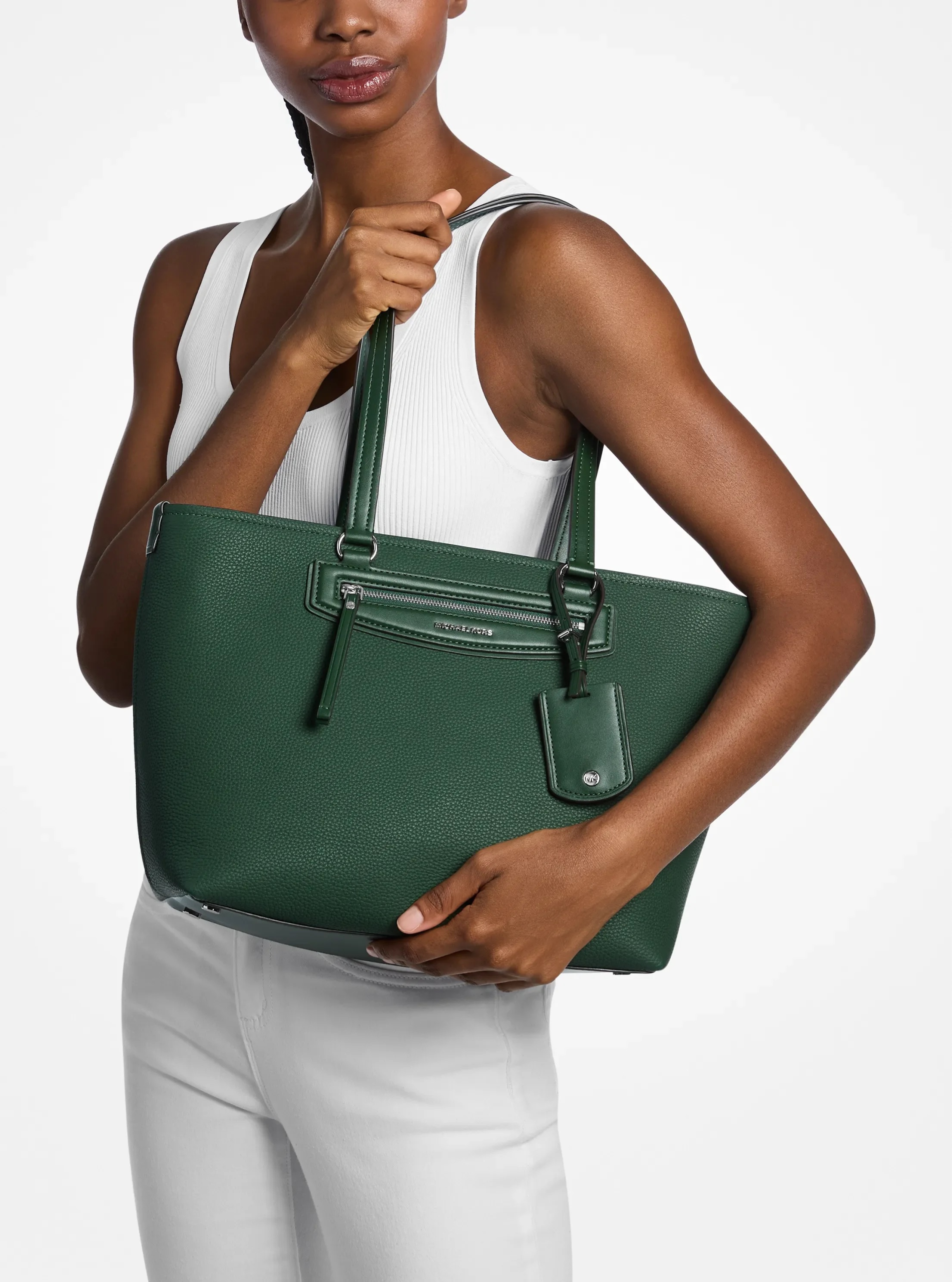 Michael Kors Jet Set Travel Medium Pebbled Leather Tote Bag - Preorder