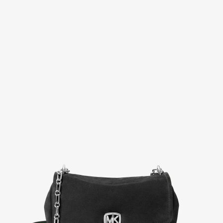 Michael Kors Bryant Small Suede Convertible Shoulder Bag - Preorder — Black