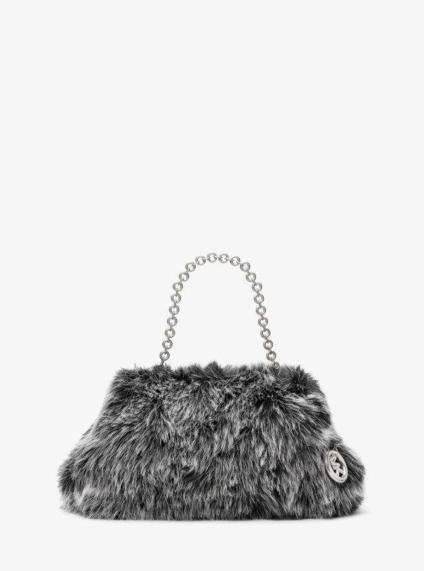 Michael Kors Goldie Large Faux Fur Clutch - Preorder