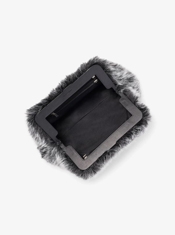 Michael Kors Goldie Large Faux Fur Clutch - Preorder