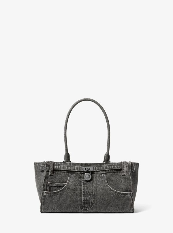 Michael Kors Hamilton Small Washed Denim Satchel - Preorder