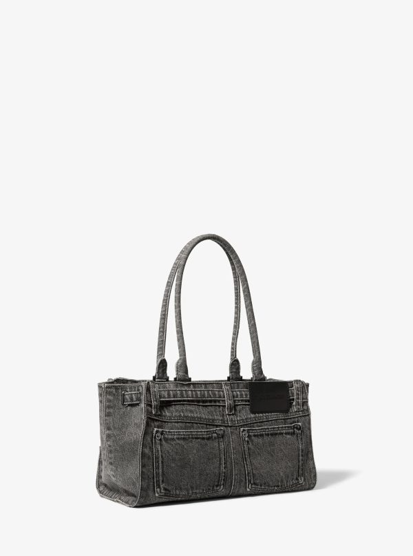 Michael Kors Hamilton Small Washed Denim Satchel - Preorder